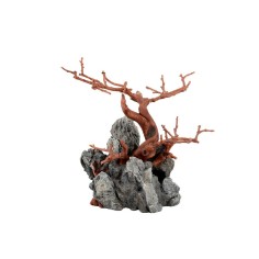 Askoll Wood Rock Black size S cm20x12x19h - legno decorativo in resina atossica