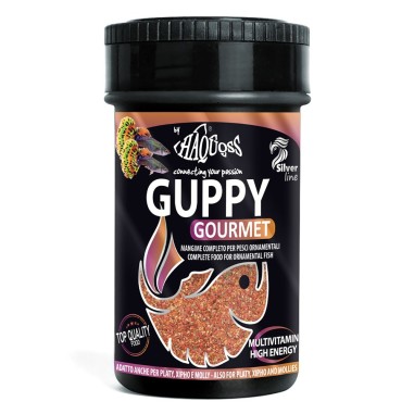 Haquoss Guppy Gourmet - mangime completo in micro-fiocchi per guppy
