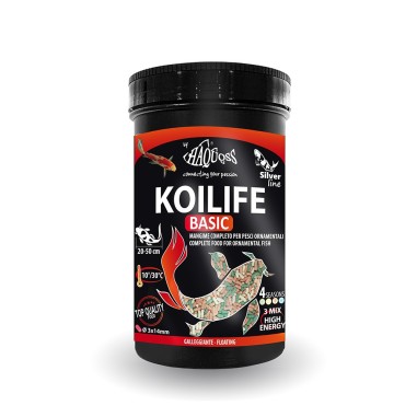 Haquoss KoiLife Basic 1000ml/90gr Ø3x14mm - mangime in sticks per pesci da laghetto