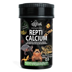 Haquoss Repti Calcium Ultra 100ml/80gr - Puro calcio in polvere (39%) senza vitamina D3