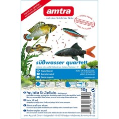 Amtra Quartetto Tropicale Cibo Congelato in Cubetti per Acqua Dolce Blister singolo da 100gr