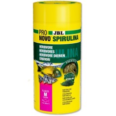 JBL ProNovo Spirulina Flakes M - Mangime in fiocchi a base di spirulina per tutti i pesci da 8 a 20 cm