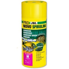 JBL ProNovo Spirulina Flakes M - Mangime in fiocchi a base di spirulina per tutti i pesci da 8 a 20 cm