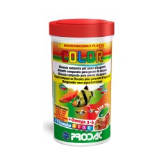 Prodac Color Fish Flakes 250ml / peso 50gr - Alimento per Tutti i Pesci Tropicali Arricchito con Astaxantina e Cantaxantina