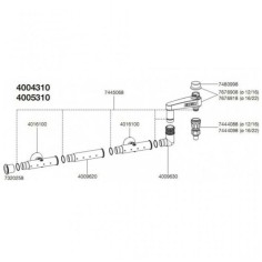 EHEIM 4004310 set di mandata per tubi 12/16 2