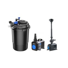 SunSun Kit ECO CPF fino a 15000 litri con filtro pressurizzato, UV-C integrato, pompa a risparmio energetico e giochi d'acqua