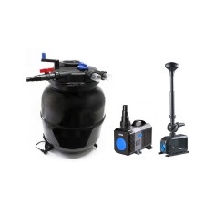 SunSun Kit ECO CPF fino a 50000 litri con filtro pressurizzato, UV-C, pompa a risparmio energetico e giochi d'acqua