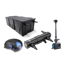 SunSun Kit PRO CBF fino a 24000 litri con filtro biologico, pompa professionale, UV-C e giochi d'acqua