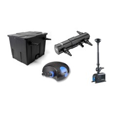 SunSun Kit PRO CBF fino a 6000 litri con filtro biologico, pompa professionale, UV-C e giochi d'acqua