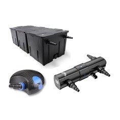 SunSun Kit PRO CBF per laghetti fino a 24000 litri con filtro biologico a camera, pompa di risalita professionale e UV-C