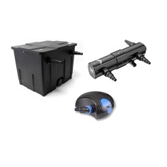 SunSun Kit PRO CBF per laghetti fino a 6000 litri con filtro biologico a camera, pompa di risalita professionale e UV-C