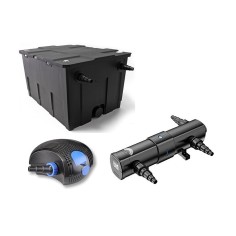 SunSun Kit PRO CBF per laghetti fino a 8000 litri con filtro biologico a camera, pompa di risalita professionale e UV-C