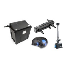 SunSun Kit PRO CBFfino a 4000 litri con filtro biologico,pompa professionale, UV-C e giochi d'acqua