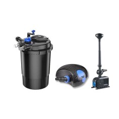SunSun Kit PRO CPF fino a 20000 litri con filtro pressurizzato, UV-C, pompa professionale e giochi d'acqua
