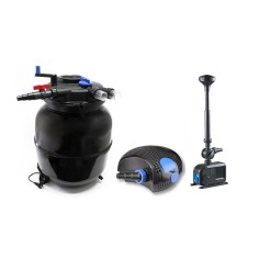 SunSun Kit PRO CPF fino a 40000 litri con filtro pressurizzato, UV-C, pompa professionale e giochi d'acqua