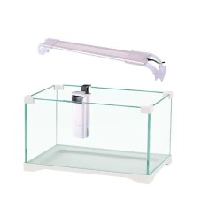 SunSun Kit Tartarughiera cm60,6x32,6x27,2h completa di filtro interno e plafoniera LED