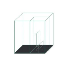 Blau Aquaristic Ready Sump 38 - sump in vetro a scomparti 50L cm38x38x40h