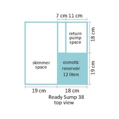 Blau Aquaristic Ready Sump 38 - sump in vetro a scomparti 50L cm38x38x40h 2