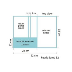 Blau Aquaristic Ready Sump 52 - sump in vetro a scomparti 80L cm52x38x40/50h 2