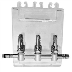 Ista Rubinetto Aria in Metallo a 3 Uscite con Leva Regolazione Flusso 2