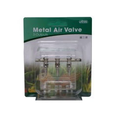 Ista Rubinetto Aria in Metallo a 3 Uscite con Leva Regolazione Flusso