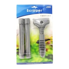 Ista Scraper con Manico Estedibile - raschietto in metallo per la pulizia dei vetri completo di 2 prolunghe