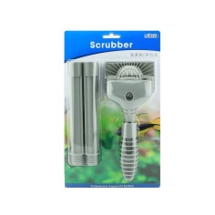 Ista Scrubber con Manico Estendibile - accessorio per la pulizia dei vetri con aggancio mobile completo di 2 prolunghe