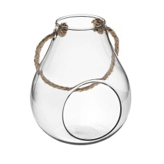 Terrario Bottle Garden Anfora con Corda per Terrario in vetro cm12x15h