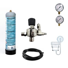 Impianto CO2 Classic 600gr con diffusore e manometri di alta e bassa pressione