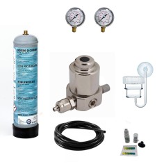 Impianto CO2 Smart 600gr con diffusore e manometri di alta e bassa pressione