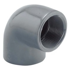 PVC Gomito 90° Doppio Filetto Femmina da 3/4"