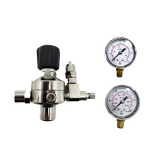 Riduttore di pressione Classic con Manometri di alta e bassa pressione - per bombole CO2 usa e getta passo 10x1