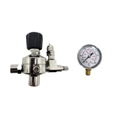 Riduttore di pressione Classic con Manometro di alta pressione - per bombole CO2 usa e getta passo 10x1