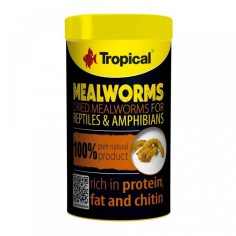 Tropical Meal Worms - Camole della Farina Essicate per Rettili e Grossi Pesci 250ml / 30gr