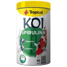 Tropical Pond koi Spirulina Pellet Size M 1000ml/350gr - Mangime super premium con spirulina granulometria medio grande