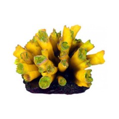 AQL Decorazione Corallo in Resina Modello Euphyllia Yellow Small cm9x8x5h