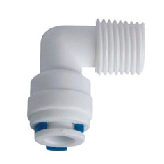 AQL Raccordo a Gomito 1/4 attacco rapido con filetto maschio 1/8 per Impianti ad Osmosi