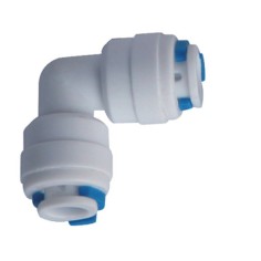 AQL Raccordo a Gomito 1/4 x 1/4 con attacchi rapidi per Impianti ad Osmosi