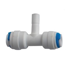 AQL Raccordo a T con Attacchi Rapidi 1/4 e Codolo Centrale 1/4 per Impianti ad Osmosi