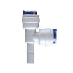 AQL Raccordo a T con Attacchi Rapidi 1/4 e Codolo Laterale 1/4 per Impianti ad Osmosi