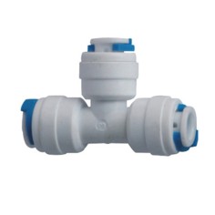 AQL Raccordo a T con Attacchi Rapidi 1/4 e Filetto Maschio Laterale 1/4 per Impianti ad Osmosi