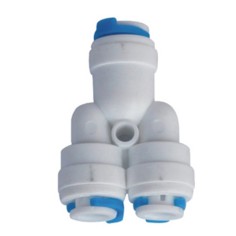 AQL Raccordo a Y con attacchi rapidi 1/4" per Impianti ad Osmosi