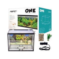 Aqpet One - mini acquario accessoriato cm36x22x26h
