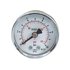 Forwater Manometro 0-10 Bar ø 40 con Attacchi Rapidi da 1/4