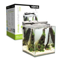 Aquael Fish&Shrimp Set Duo Bianco - acquario 49L completamente accessoriato per acqua dolce