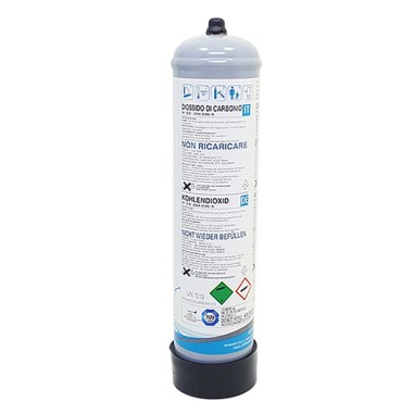 Whimar CO2 Disposable Cylinder 600gr - Bombola usa e getta universale con passo standard 10x1