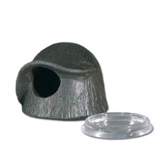 AquariumLine Cave + Drink - Rifugio per Rettili con Abbeveratoio Misure cm 8x8x6H