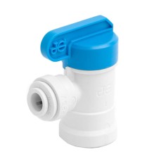 John-Guest PPSV500822W - Valvola Sfera a Gomito con Innesti Rapidi Ø Tubo 1/4