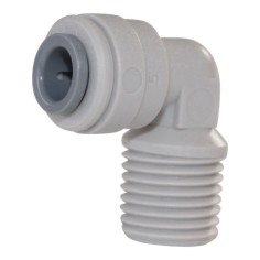 John-Guest Serie PI480822S Colore Grigio IGomito Ø Tubo 1/4" x 1/4" Filetto Maschio