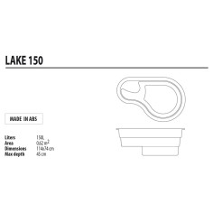 Laghetto Termoformato Capacità 150 Litri Misure cm 114x74x45H - Garanzia 15 Anni 2